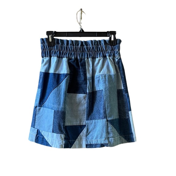 Sea New York Diego Patchwork Denim Mini Skirt, Small. - Picture 4 of 11